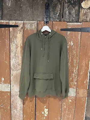 Buy Urban Fit Sportswear Hoodie Jumper 1/4 Zip Green Men’s Size XL • 19.99£