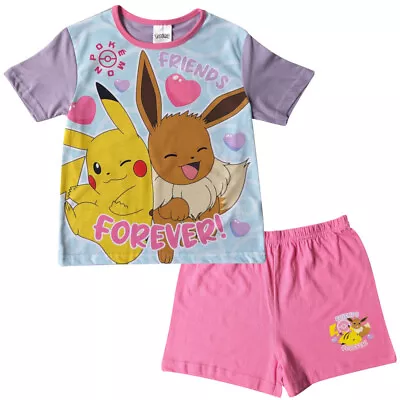 Buy Girls Pokemon Short Pyjamas - Sizes 5-12 Years • 6.77£