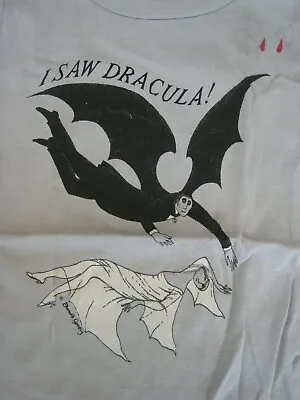 Buy ' I Saw Dracula ' Edward Gorey, T-Shirt, Girl's MEDIUM , 1977 Old Stock, Nice • 21.23£