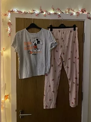 Buy Mickey Mouse Wide Leg Pajamas Size 12-14 • 8£