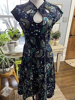 Buy Dancing Days By Banned S Peacock Cut Out Dress NWT Retro Pin Up MODCLOTH Twirl • 58.39£