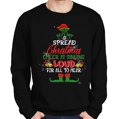 Buy 1Tee Mens The Best Way To Spread Christmas Cheer - Singing Loud - Elf Jumper • 19.99£