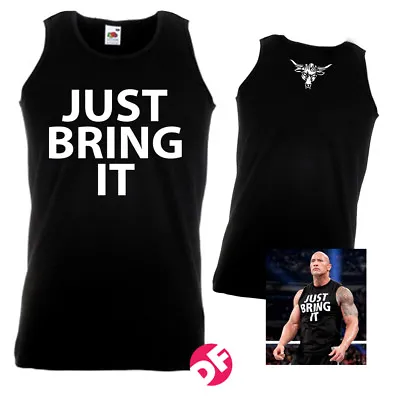 Buy Just Bring It The Rock Brahma Bull Sleeveless Vest Tshirt Front/back  • 11.99£