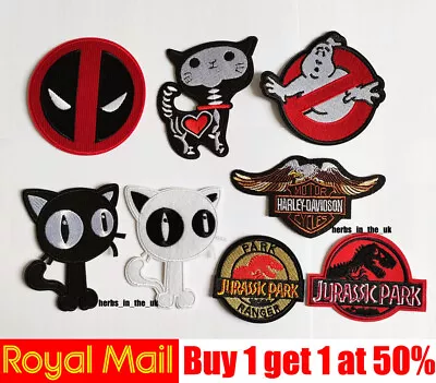 Buy Ghost Busters, DeadPool, Jurassic World, Eagle Patch Badge Iron On Sew On • 2.78£