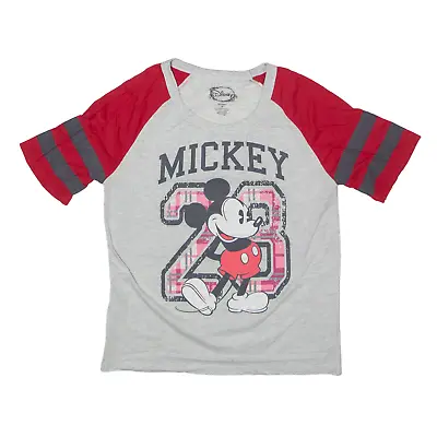 Buy DISNEY Mickey Mouse T-Shirt Grey Short Sleeve Mens M • 7.99£