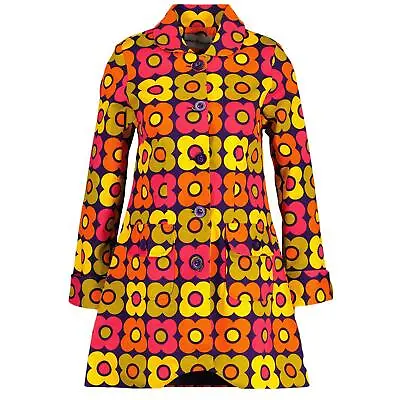 Buy NEW WOMENS RETRO 1960s Sixties Swing Coat RETRO DAISY Jacket KARINA MC293 • 43.60£