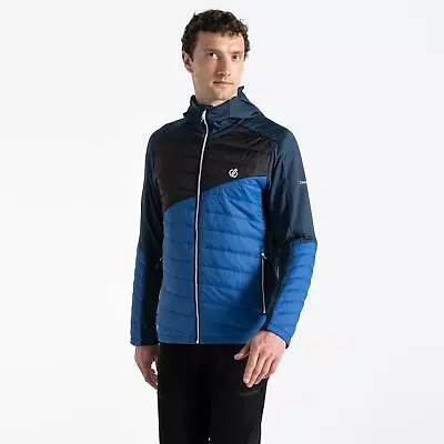 Buy Dare2b Mens Touring Hybrid Jacket Quilted With Stretch Panels Hooded • 32.83£