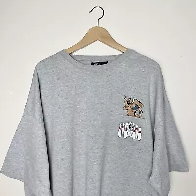 Buy Vintage 1998 Scooby Doo Grey Embroidered Bowling Warner Bros Tee T-shirt 2XL • 45£
