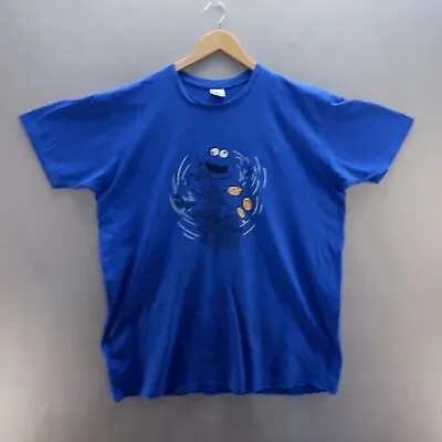 Buy Cookie Monster Mens T Shirt XL Blue Graphic Print 100% Cotton  • 9.99£