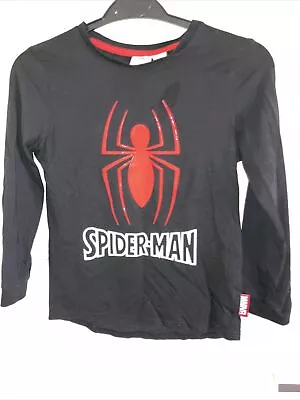 Buy Boys Black Spider-Man T-shirt Age 7-8 By Marvel • 1.99£