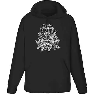 Buy 'Skull On Roses' Adult Hoodie / Hooded Sweater (HO004709) • 24.99£