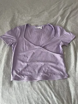 Buy ASOS Purple Wrap Top Size 8 • 4£