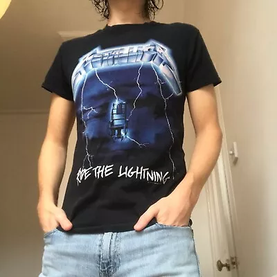 Buy Metallica Ride The Lightning Tshirt XS Retro Metal Band Shirt Vintage • 15£