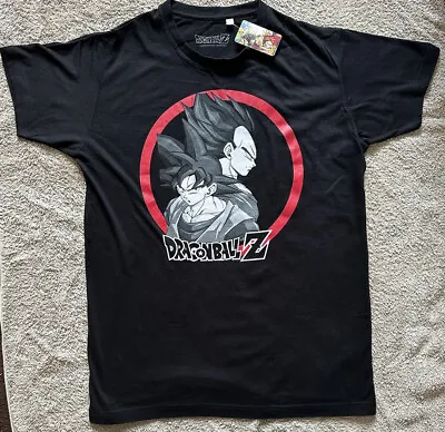 Buy Dragon Ball Z Super Saiyan Son Goku & Vegeta Large L Black Short Sleeve T-shirt • 9.99£