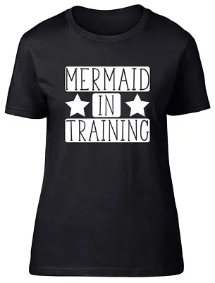 Buy Mermaid In Training Womens Ladies Fitted T-Shirt • 8.99£