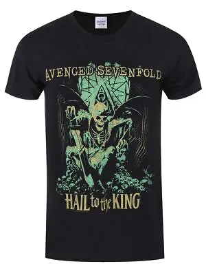 Buy Avenged Sevenfold Men's Black T-Shirt Hail To The King En Vie AX7 Band • 13.95£