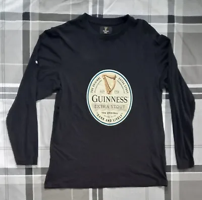 Buy Guiness Long Sleeve T'Shirt Colour Is Black & Size Is Large • 12.99£