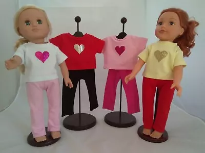 Buy 18  Dolls Leggings & Glittery Heart T Shirt ~ Fits Our Generation AG Sindy D/F  • 6.50£