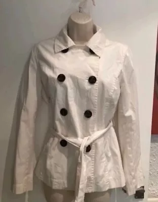 Buy Ladies Off White Casual Lightweight Summer Jacket Size M • 7.50£