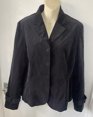 Buy EAST Jacket UK 14 Black Velvet Blazer Jacket - Gothic Retro 90s • 28.99£