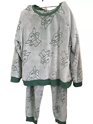 Buy Disney Star Wars Pajamas Green Grogu The Child Baby Yoda 2-Piece Women’s L • 15.16£