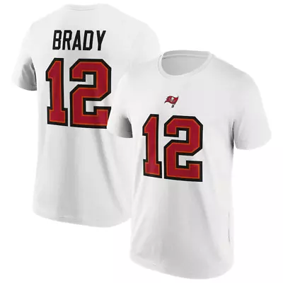 Buy Tampa Bay Buccaneers T-Shirt Men's NFL Tom Brady 12 White Top - New • 14.99£