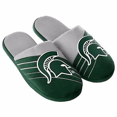 Buy Pair Michigan St Spartans Big Logo Team Slide Slippers Color House Shoes BLG16 • 15.18£