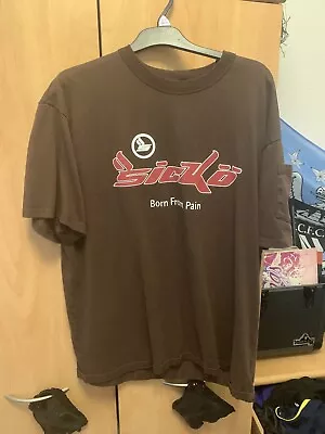 Buy Sicko (born From Pain) Brown Tshirt Size Large • 10£