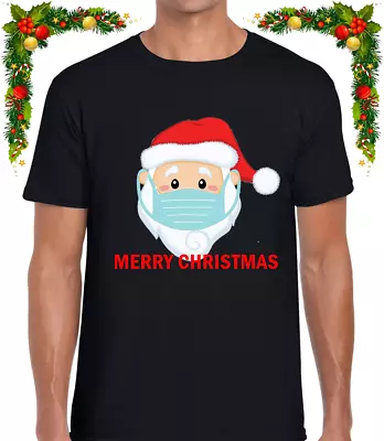 Buy Merry Christmas Santa Mask Mens T Shirt Xmas Festive Cool Funny Jumper Top • 9.99£