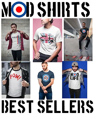 Buy Mens MOD T-Shirts Retro Target 60s 70s Scooter SKA Northern Music Quadropheia • 8.95£