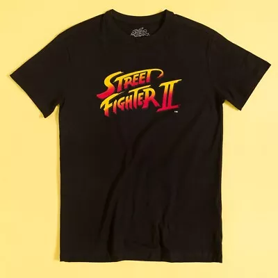 Buy Official Street Fighter II Logo Black T-Shirt : S,M,L,XL,XXL • 19.99£