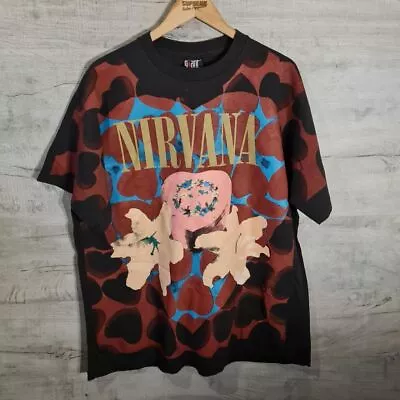 Buy Nirvana Single Stitch Tee Shirt Black W/ Graphic Print • 50£