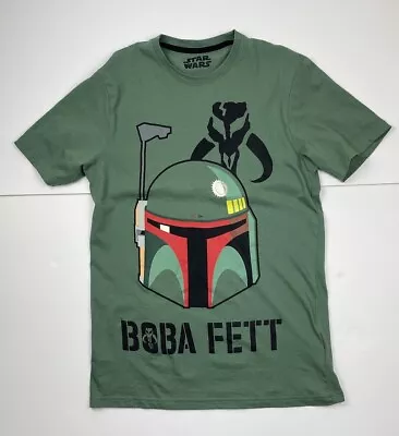 Buy Boba Fett Star Wars Men’s T-shirt Mandalorian Green Small • 14.99£
