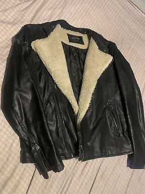 Buy River Island Leather Black Jacket • 25.22£