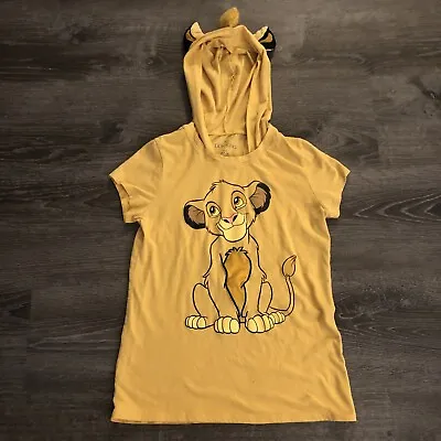 Buy Disney The Lion King Short Sleeve Simba T-Shirt Hoodie Junior’s Sz M • 9.61£