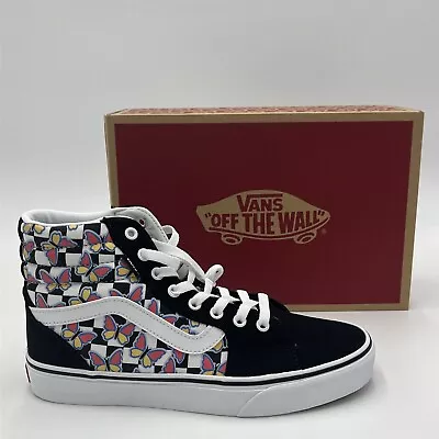 Buy Vans Women's Filmore Butterfly Checkerboard Hi Top Skate Shoes Size 9.5 • 40.53£