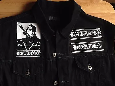 Buy Bathory Black Metal Goat Denim Cut-Off Patch Waistcoat Battle Jacket Vest S-4XL • 65.99£