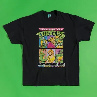Buy Official Teenage Mutant Ninja Turtles Arcade Character Select Black T-Shirt • 19.99£