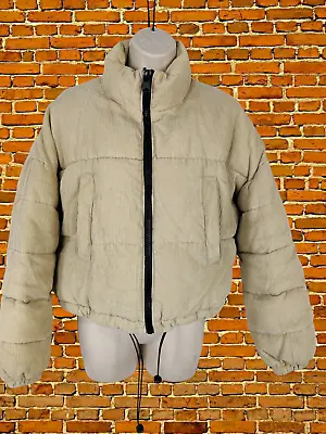 Buy Womens Urban Outfitters Xs Oversized Beige Corduroy Padded Short Coat Jacket • 13.59£