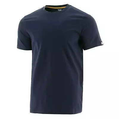 Buy Caterpillar CAT Essentials Tee Navy Cotton Short-sleeve T-shirt #1510590 • 17.91£
