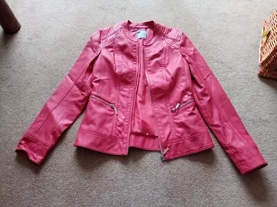 Buy Preloved Principles Leather Look Jacket Biker Style Size 8 Fashion Clothing • 0.99£