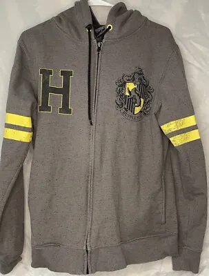 Buy Harry Potter Hufflepuff Jacket Hoodie Small Gray Sweater Shirt  • 13.26£