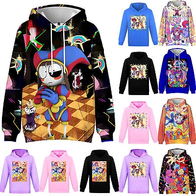 Buy Kids The Amazing Digital Circus Hoodie Cartoon Long Sleeve Hooded Sweatshirt Top • 7.78£