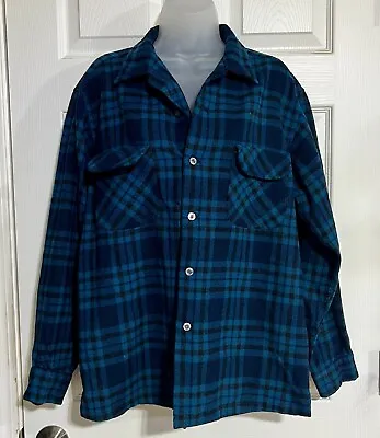Buy Pendleton Shirt Women Size Medium Plaid Button Up Flannel Board 100% Virgin Wool • 24.12£