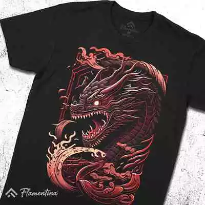 Buy Dragon In Flames T-Shirt Horror Art Japanese Chinese Hydra Serpent In Fire E192 • 11.99£