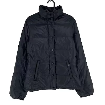 Buy BENETTON HIGH PERFORMANCE Black Quilted Down Puffer Jacket Coat Size S • 29.99£