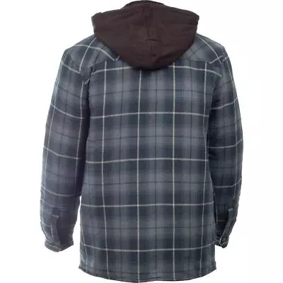 Buy Dickies Fleece Hood Flannel Shirt Jacket Navy • 87.40£