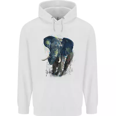 Buy A Big Elephant Watercolour Childrens Kids Hoodie • 17.99£