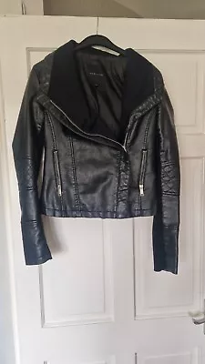 Buy Womens Faux Leather Jacket Size 8, New Look Leather Look Biker Jacket  • 4£