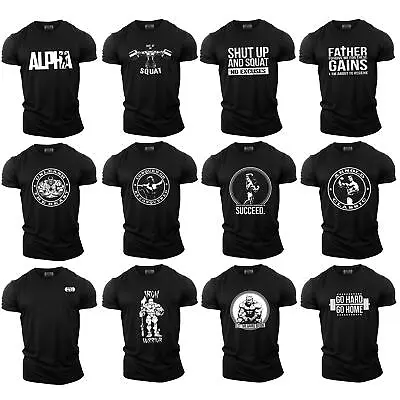 Buy Bodybuilding Gym Motivation T-Shirt | Training Top Clothing MMA Mens Black UK • 13.99£